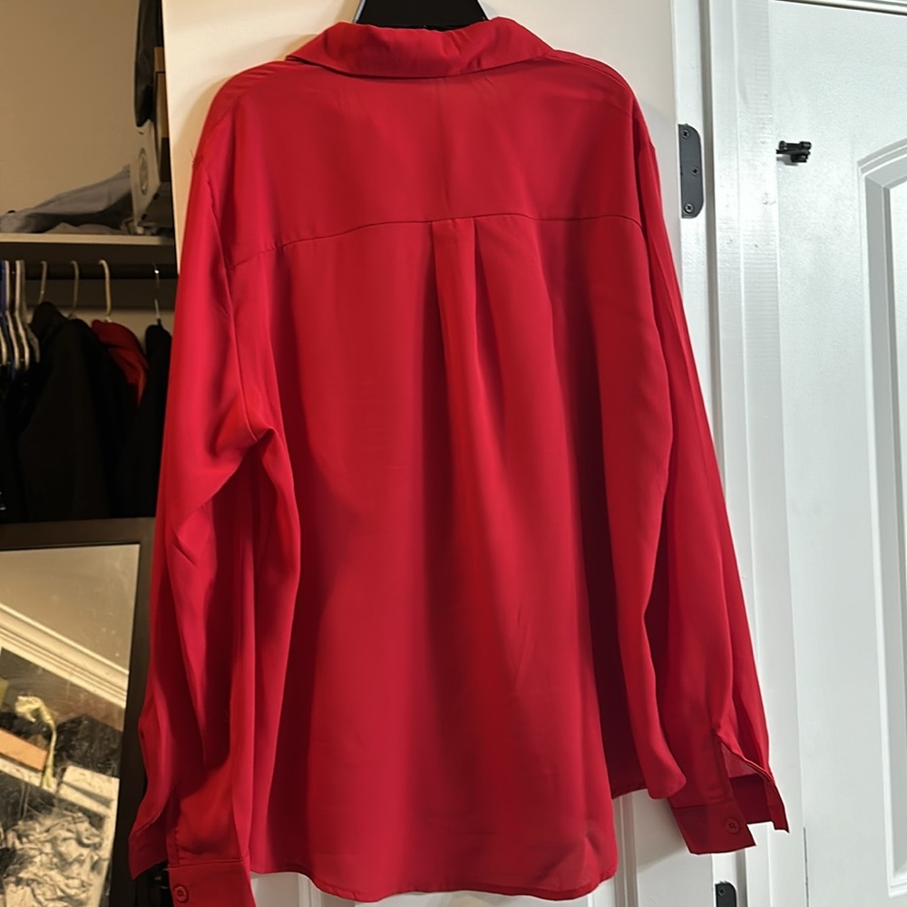 Hotouch Red pocket long sleeve blouse - Picture 5 of 5